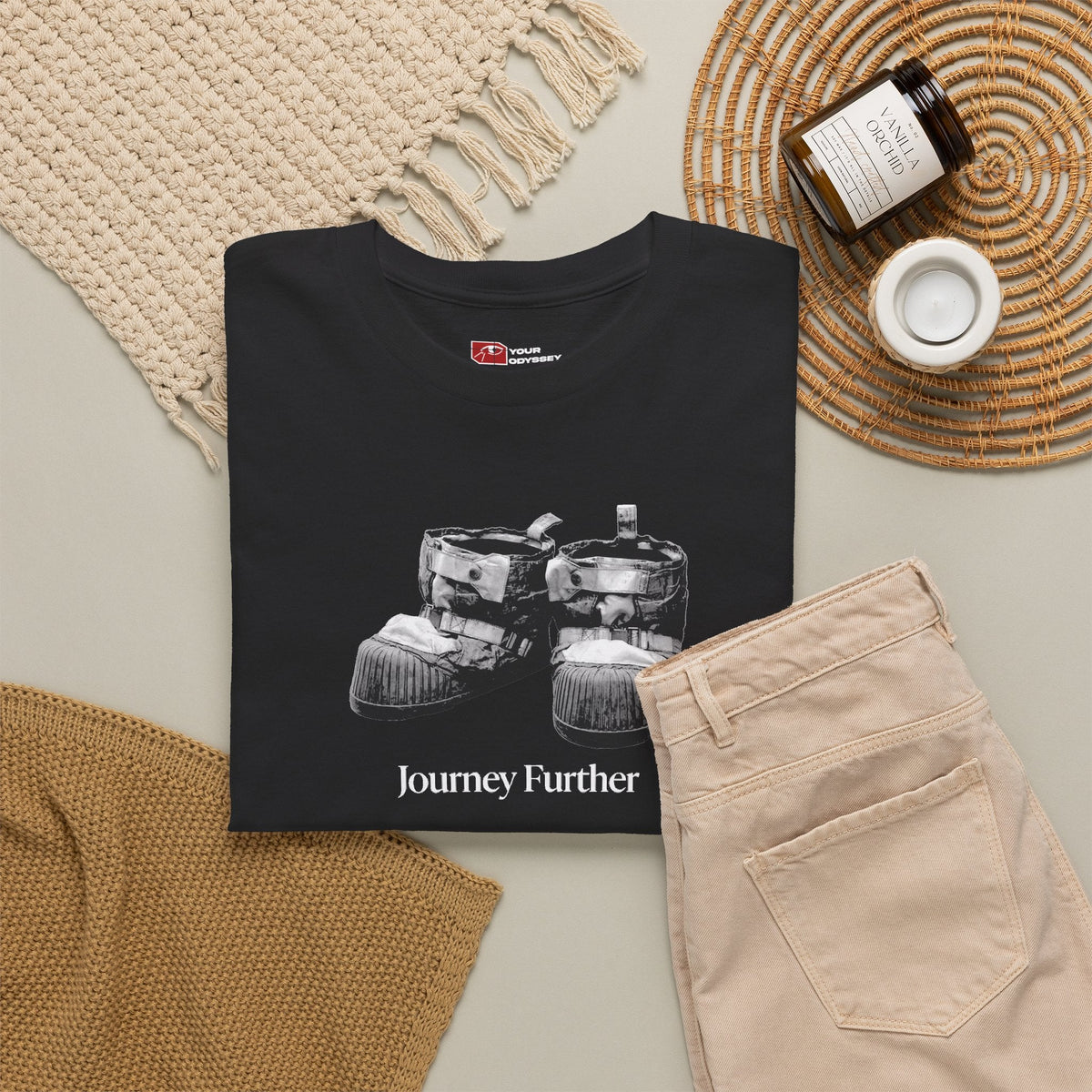 YOUR ODYSSEY® Space Boots Streetwear Printed T-shirt Printify