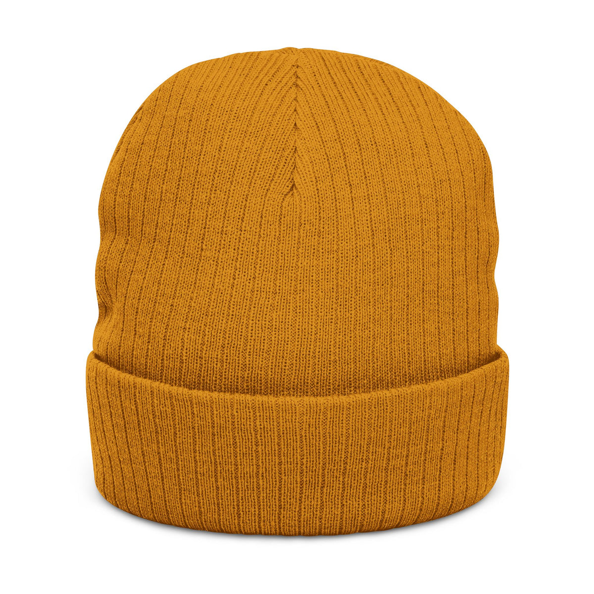 Your Odyssey The Mustard Ribbed Knit Beanie Embroidered Streetwear Printify