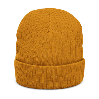 Your Odyssey The Mustard Ribbed Knit Beanie Embroidered Streetwear Printify
