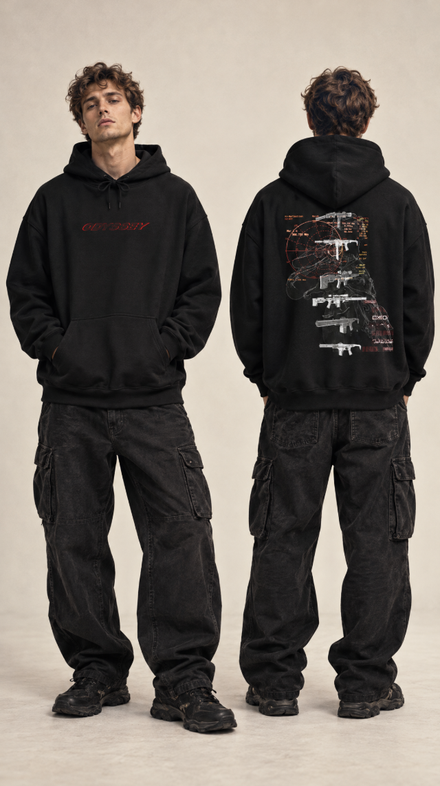 YOUR ODYSSEY®  Neural Link Streetwear Printed Hoodie Printify