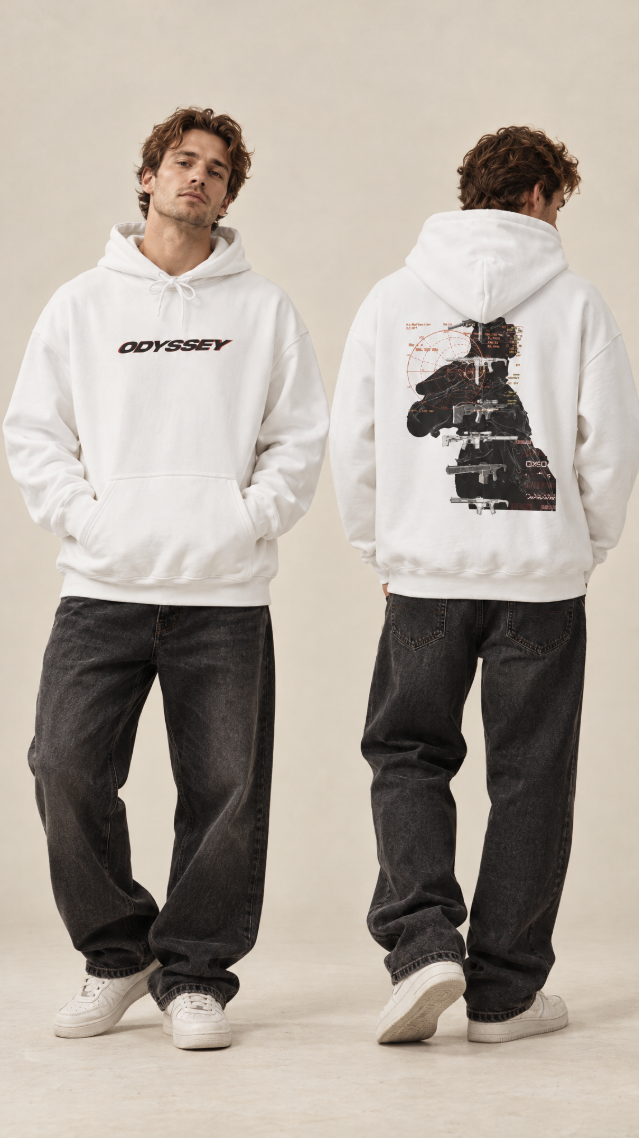 YOUR ODYSSEY®  Neural Link Streetwear Printed Hoodie Printify